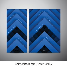 Abstract modern blue geometric digital - Vector Background. Brochure business design.
