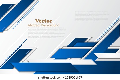 abstract modern blue geometry element with white background and text