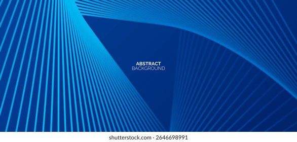 Abstract modern blue gradient background with glowing wavy lines. Dynamic waves elements. Shiny blue wave lines.