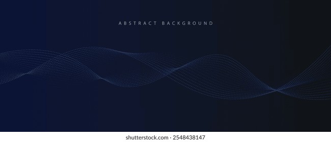Abstractas Anuncio degradado azul moderno con líneas onduladas