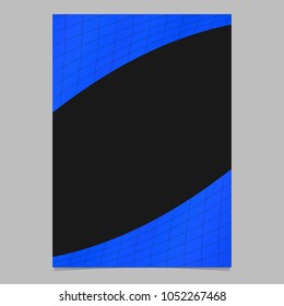 Abstract modern blue gradient curved grid pattern flyer template - vector document background graphic design