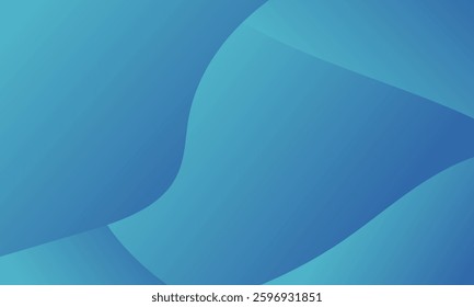 Abstract modern blue gradient waves overlap background with copy space for text. Minimal concept. Vector illustration