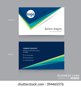 Abstract Modern Blue Green Business Card Design Template