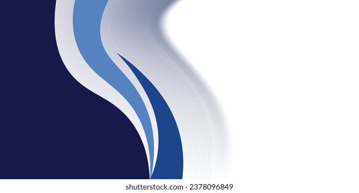 Resumen del fondo del banner horizontal azul moderno con capa de superposición diagonal geométrica y líneas de brillo