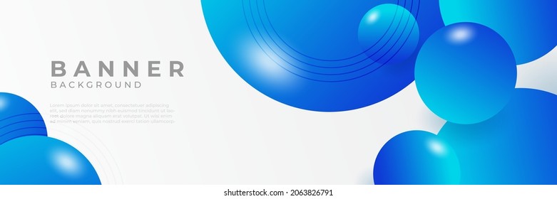 abstract modern blue horizontal web banner design template backgrounds