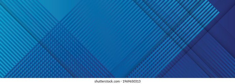 Abstract modern blue overlapping 3d background with line stripes. Vector illustration for brochure, business card, corporate cover, poster, presentation design, portfolio, flier, banner, website