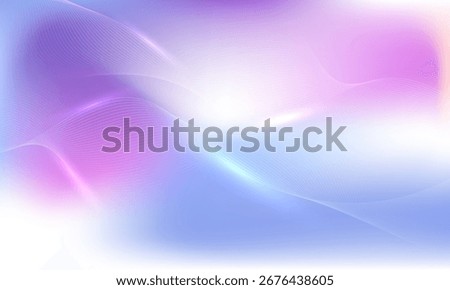 Abstract modern blue and purple gradient background with glowing wavy lines. Vector illustration