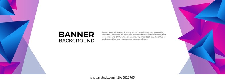 Abstract modern blue technology banner design web template set. Horizontal header web banner. Vector abstract graphic design banner pattern background template.