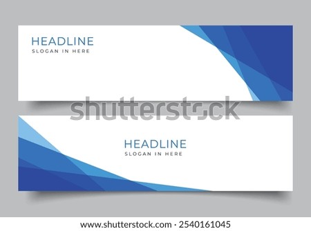 Abstract modern blue triangle gradient banner design decoration.presentation or business template design background
