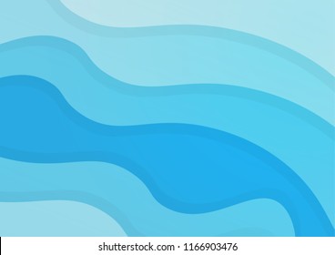 Abstract modern blue vector wave background