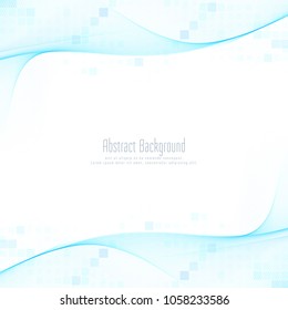 Abstract modern blue wave background
