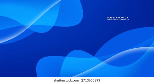 Fondo azul moderno Abstractas de la onda con el diseño del Vector de las curvas