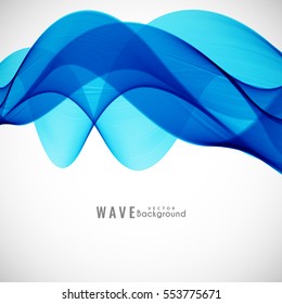 Abstract modern blue wave background design