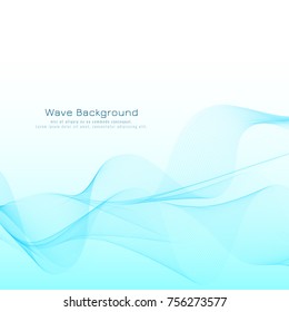 Abstract modern blue wave background