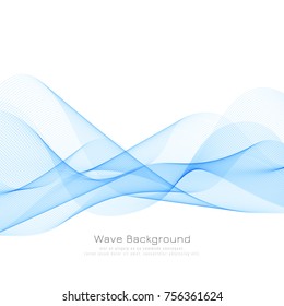 Abstract modern blue wave background