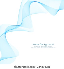 Abstract modern blue wave background