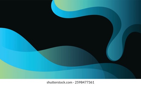 Abstract modern blue wave vector background