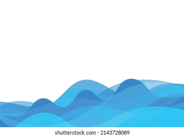 Resumen del fondo ondulado azul moderno. Diseño de líneas curvadas para reportar, afiche. Ilustración del vector