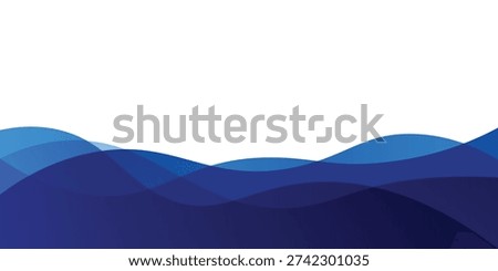 Abstract modern Blue wavy border geometric banner background