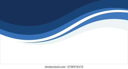 Abstractas moderno azul con abstracto ondulado encabezado Anuncio de negocios Horizontal de fondo, diseño, vectorial, moderno, arte