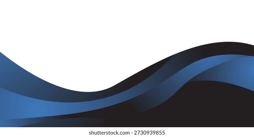 Fundo horizontal abstrato moderno azul ondulado cabeçalho de negócio banner