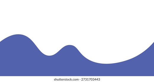 Abstract modern blue wavy header business banner horizontal background