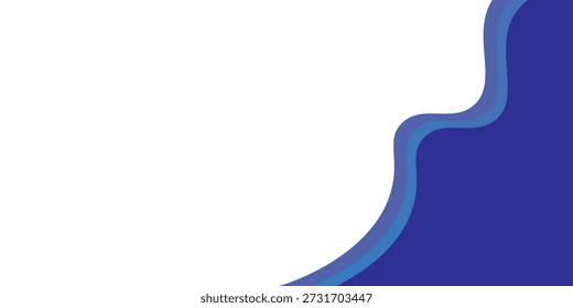 Abstract modern blue wavy header business banner horizontal background esp10 ilustration