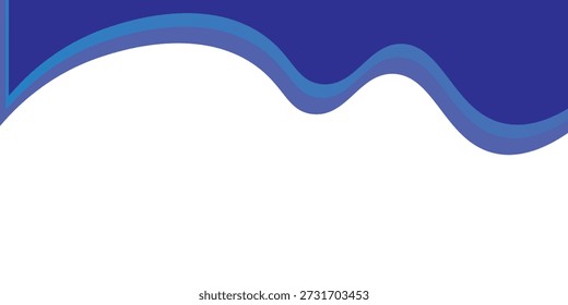 Abstract modern blue wavy header business banner horizontal background modern 