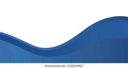Abstract modern blue wavy header business banner horizontal background. vector illustration.