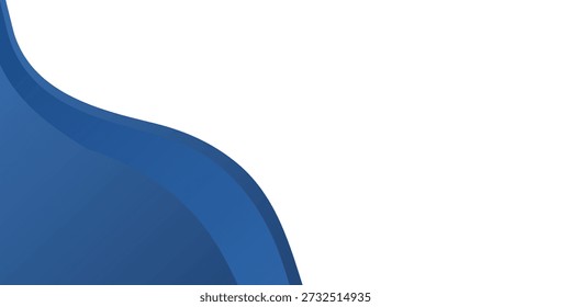Fondo Horizontal de Anuncio de negocios de encabezado ondulado azul moderno Abstractas. Ilustración vectorial.