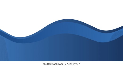 Fondo Horizontal de Anuncio de negocios de encabezado ondulado azul moderno Abstractas. Ilustración vectorial.