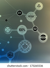 abstract modern blur background  for option with Premium Quality, Guarantee and sale Label