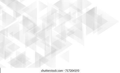 Abstract Modern Blurs Geometric Triangles White and Gray Vector Backgrounds