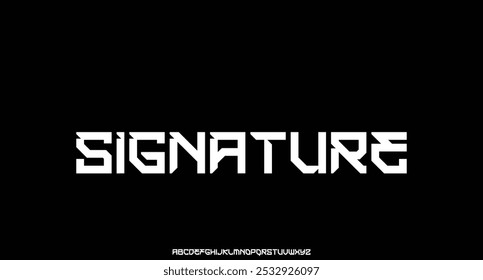 Fonte do alfabeto em negrito moderno. Fontes de estilo urbano de tipografia para esporte, tecnologia, digital, filme, design de logotipo, ilustração vetorial
