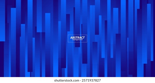 Abstract modern bright blue dynamic gradient illustration background with 3D look and simple rectangle pattern. Vector Eps10