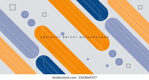 Abstract modern bright blue and orange dynamic gradient illustration background with 3d look and simple circle round pattern. cool design and unique.Eps10 vector