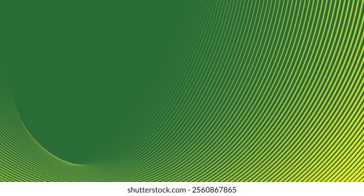 Abstract modern bright green gradient background with glowing neon circle lines element and halftone dots decoration. Trendy simple texture creative design. Suit for presentation, website, brochure