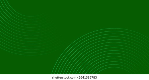 Abstract modern bright green gradient background with glowing neon circle lines element and halftone dots decoration. Trendy simple texture creative design. Suit for presentation, website