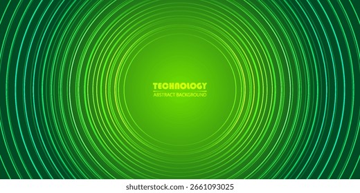 Abstractas fondo degradado verde brillante moderno con elemento de líneas de círculo de neón brillante y decoración de puntos de semitono. Diseño creativo de textura simple de moda. Traje para la presentación, Sitio web