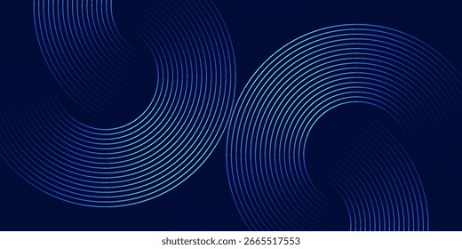 Abstract modern bright green gradient background with glowing neon circle lines element and halftone dots decoration. Trendy simple texture creative design. Eps10
