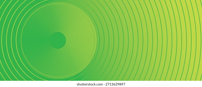 Abstrato moderno brilhante fundo gradiente verde com brilho neon círculo elemento linhas e meio-tom pontos decoração. Design criativo de textura simples moderno. Terno para apresentação, website, brochura

