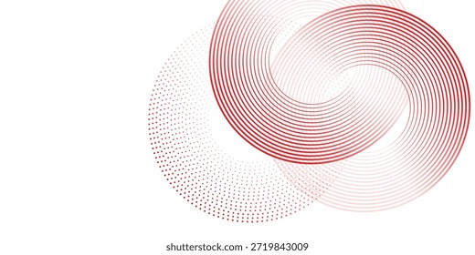 Abstrakter moderner hellgrüner Farbverlauf-Hintergrund mit leuchtenden Neonkreislinien Element und Rasterpunkte Dekoration. Trendy einfache Textur kreatives Design. Anzug für Präsentation, Website
