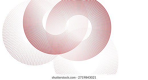 Abstrakter moderner hellgrüner Farbverlauf-Hintergrund mit leuchtenden Neonkreislinien Element und Rasterpunkte Dekoration. Trendy einfache Textur kreatives Design. Anzug für Präsentation, Website