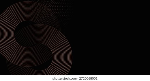 Abstrakter moderner hellgrüner Farbverlauf-Hintergrund mit leuchtenden Neonkreislinien Element und Rasterpunkte Dekoration. Trendy einfache Textur kreatives Design. Anzug für Präsentation, Website