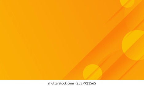 Abstract modern bright orange gradient background. Trendy simple diagonal dynamic geometric stripes vector design with shine lines and shadow.