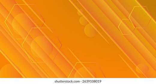 Abstract modern bright orange gradient background. Trendy simple diagonal dynamic geometric stripes vector design with shine lines and shadow.