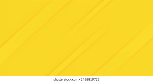 Abstract modern bright yellow gradient background. Trendy simple diagonal dynamic geometric stripes vector design with shine lines and shadow. Suit for cover, poster, brochure, banner, website, flyer