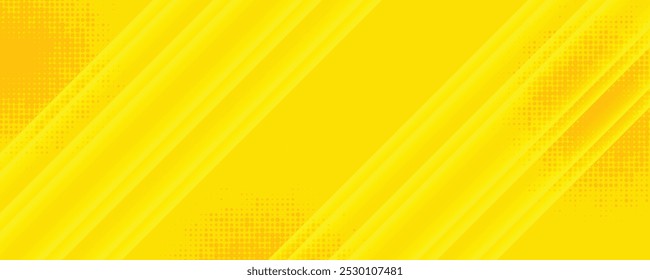 Resumo moderno fundo de gradiente amarelo brilhante. Design de vetor de listras geométricas simples diagonal simples moderno com linhas de brilho e sombra.