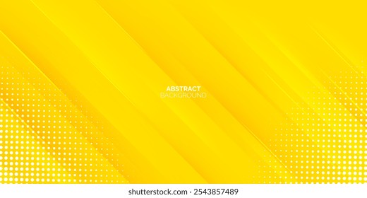 Abstrato moderno brilhante amarelo fundo gradiente branco ponto. Design de vetor de listras geométricas simples diagonal simples moderno com linhas de brilho e sombra