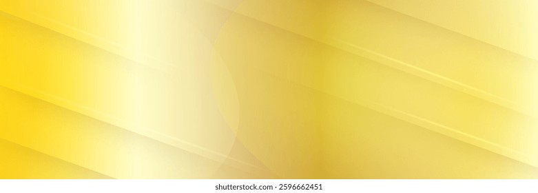 Abstract modern bright yellow gradient background. Trendy simple diagonal dynamic geometric lines design with shining lines and shadows. Suitable for covers, posters, brochures, banners,
